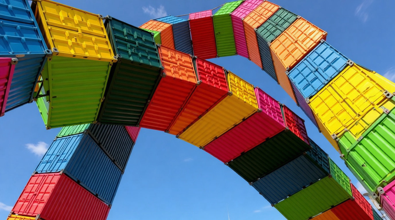 La Catène de containers, le totem de fer de la cité océane