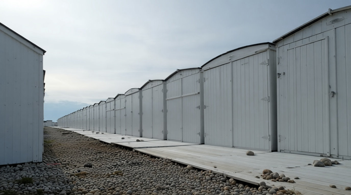 La plage du Havre, ses galets et ses cabanes iconiques