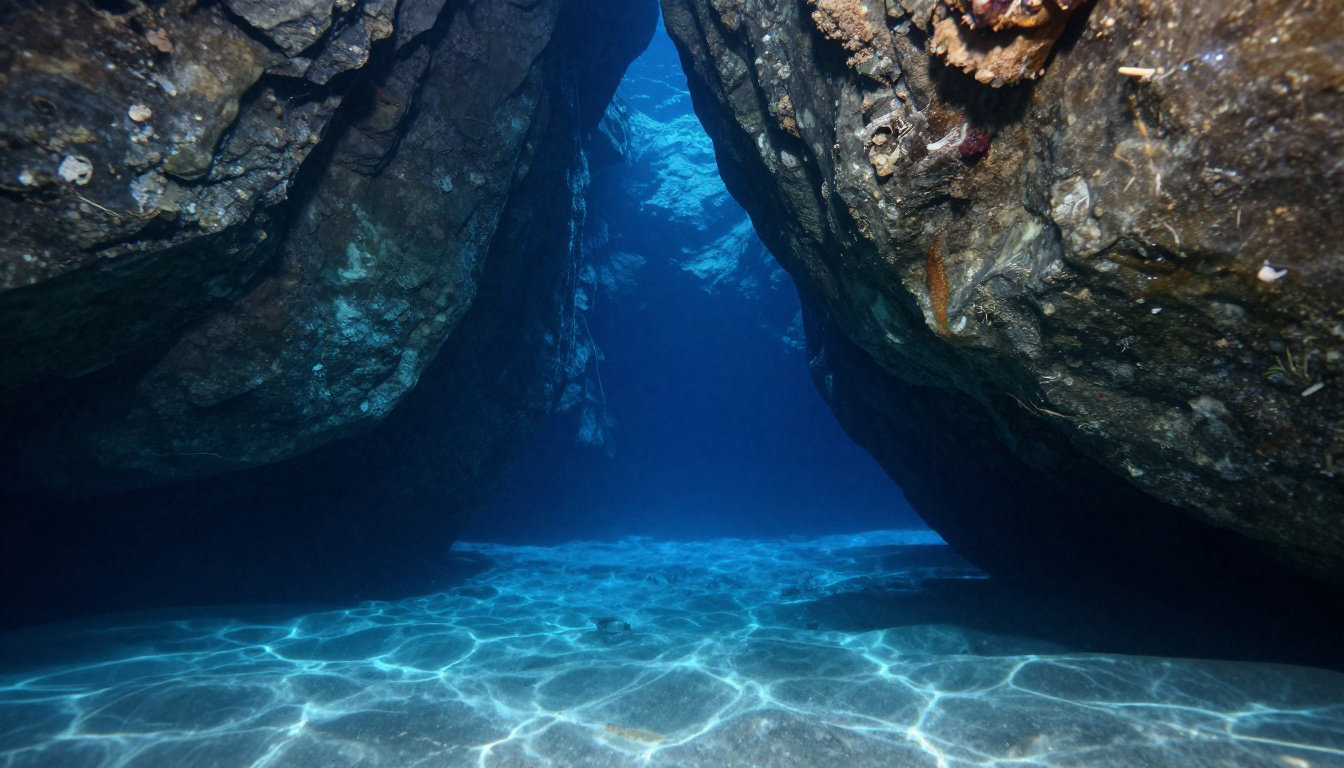 Grotte sous-marine en Grèce pour plongeur encadré