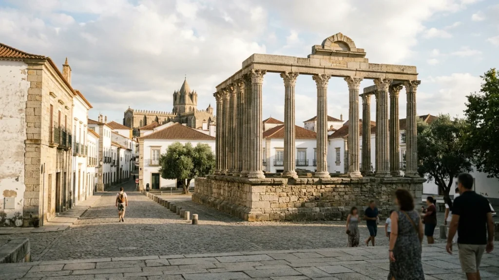 Paysage et point de repère pour Visiter Évora en solo, patrimoine, accès et rythme tranquille