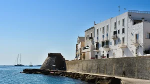 Paysage et point de repère pour Visiter Monopoli en solo, centre ancien, plages et accès