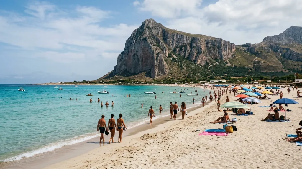 Paysage et point de repère pour San Vito Lo Capo en solo, plage, accès et réserve du Zingaro
